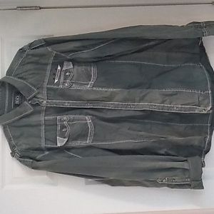 Men's Buckle Black Label Athletic Fit Shirt Size 3XL "Courage" Embroidery